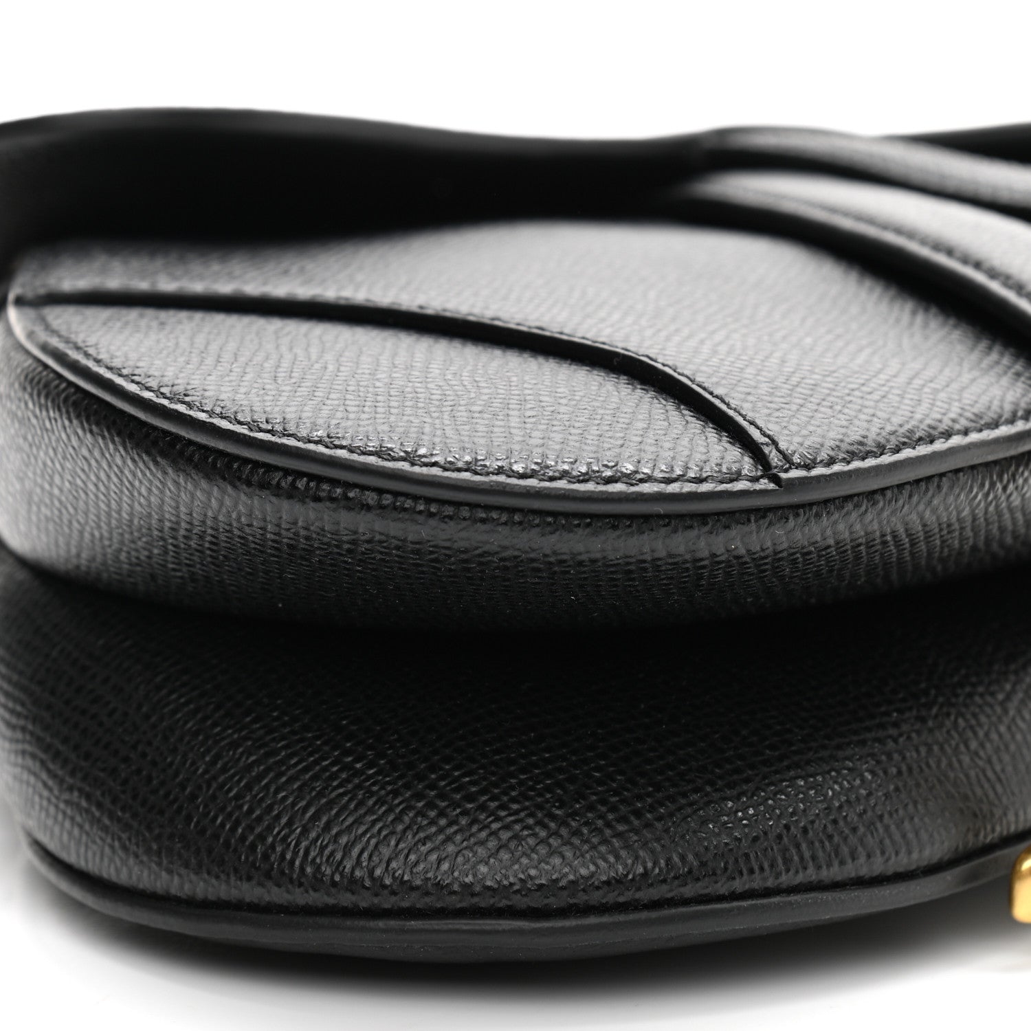 Christian Dior Grained Calfskin Mini Saddle Bag Black 9 of 10