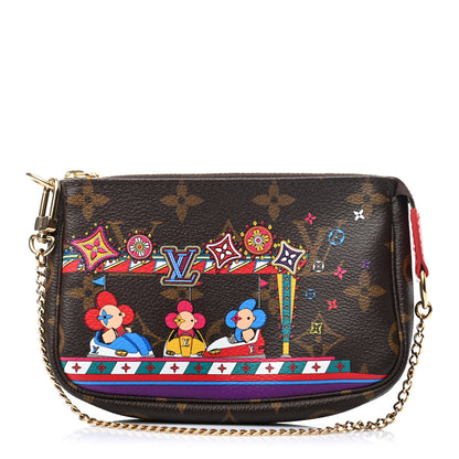 Louis Vuitton Monogram 2020 Christmas Animation Bumper Cars Mini Pochette Accessories Coquelicot 1 of 7