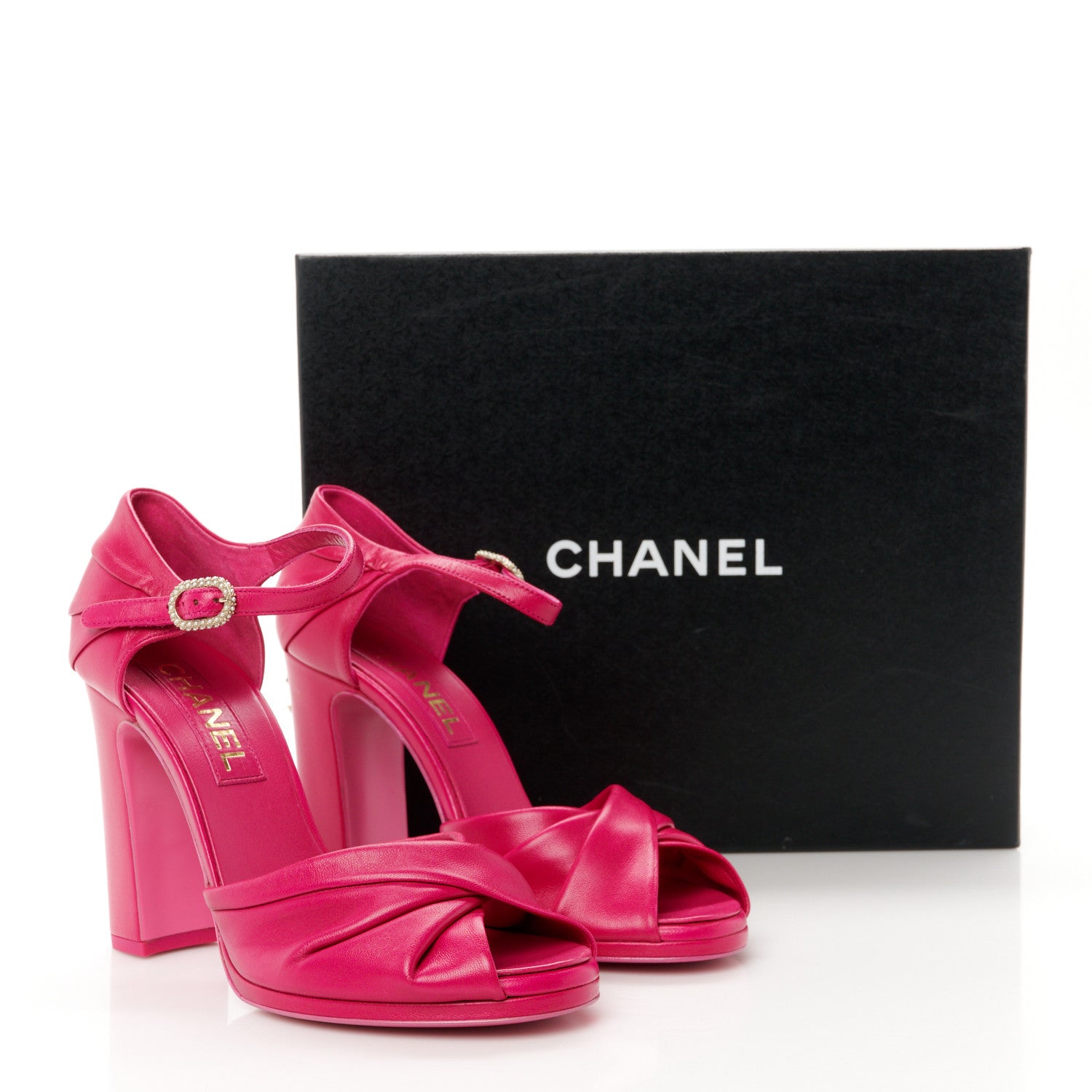 Chanel Lambskin Pearl CC Sandals 38.5 Pink 11 of 11