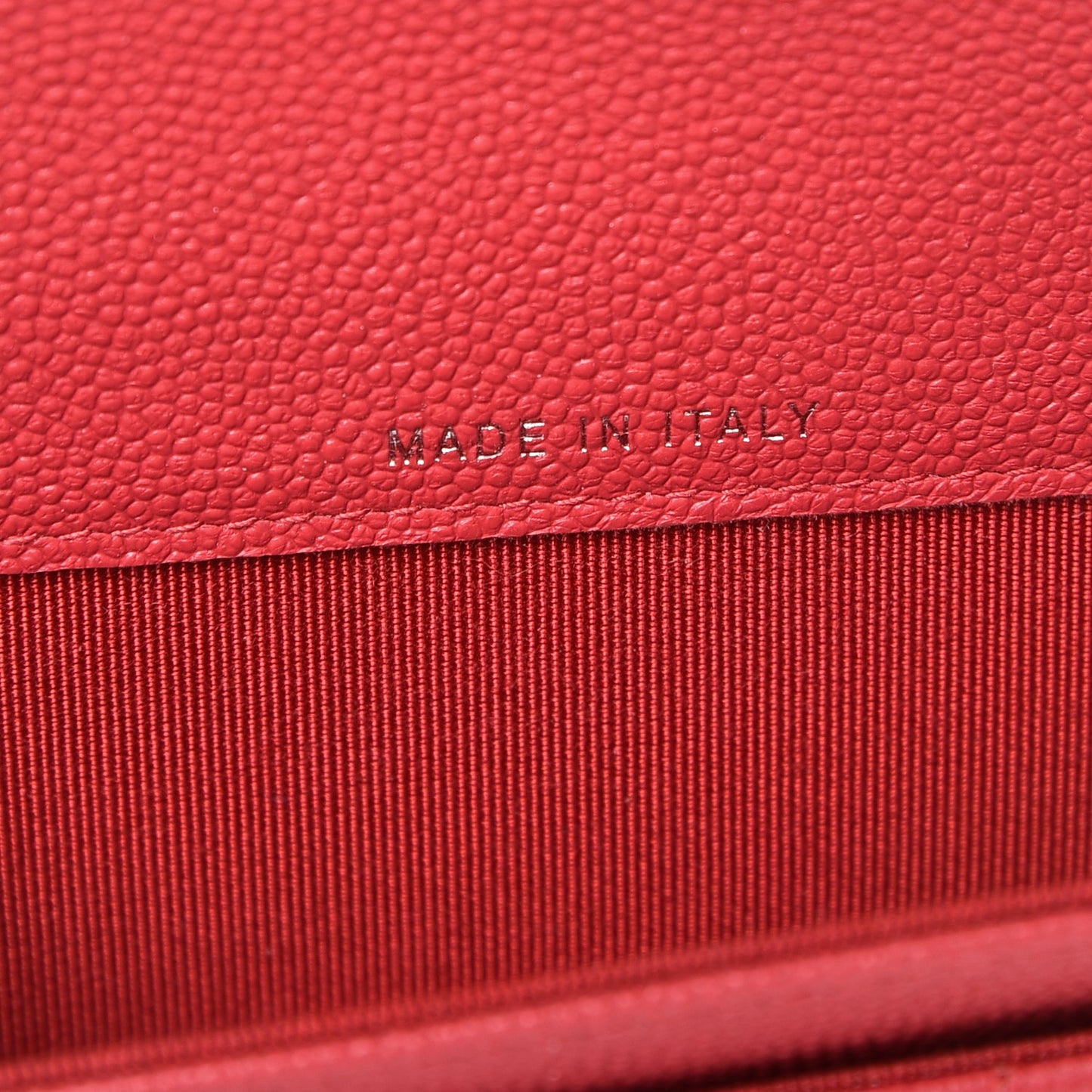 Caviar Chevron Quilted Card Holder Wallet Dark Pink