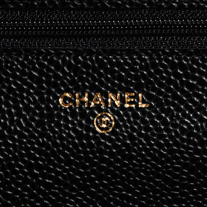 Chanel Caviar Quilted Wallet On Chain WOC Black 6 of 8
