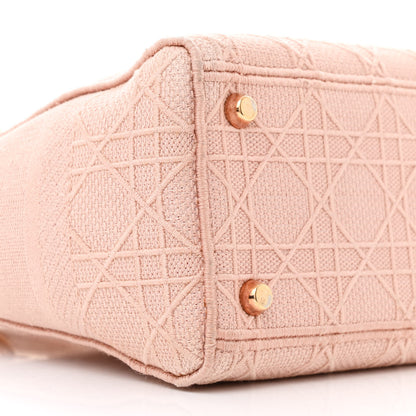 Christian Dior Canvas Embroidered Cannage Medium Lady D-Lite Pink 9 of 16