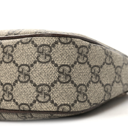 Gucci GG Supreme Monogram Textured Dollar Calfskin Web Small Ophidia GG Handbag Beige Ebony New Acero 10 of 11