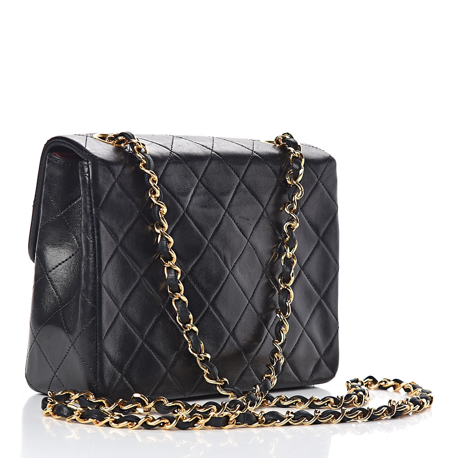 Chanel Lambskin Quilted Mini Square Flap Black 3 of 11