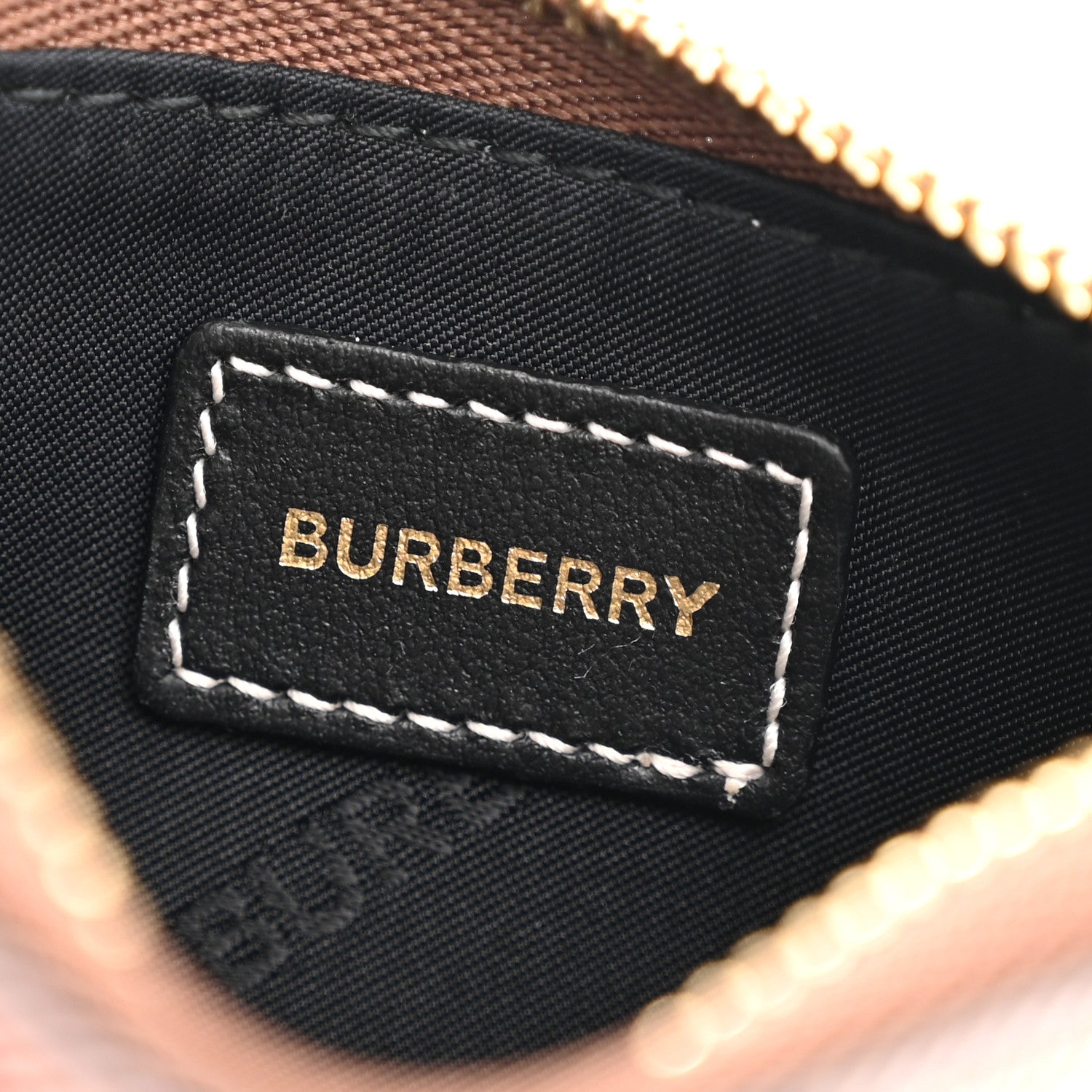 Burberry Kelbrook Exaggerated Check Canvas Card Case Birch Brown