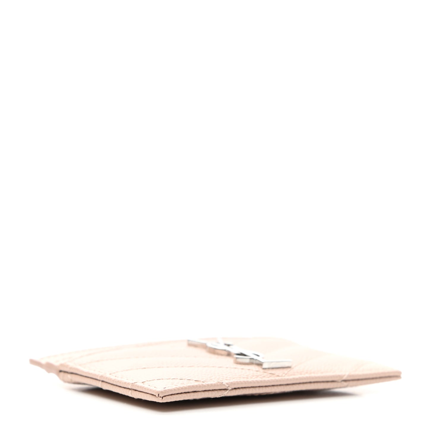 Grain De Poudre Matelasse Chevron Monogram Credit Card Case Marble Pink