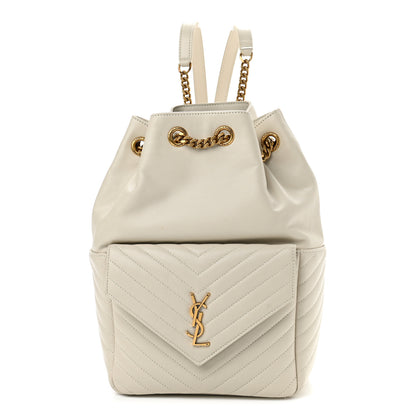 Saint Laurent Lambskin Matelasse Monogram Joe Backpack Cream 1 of 10