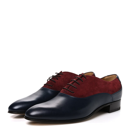 Gucci New Waxed Calfskin Supersofty Oxfords 11 Black Burgundy 4 of 11