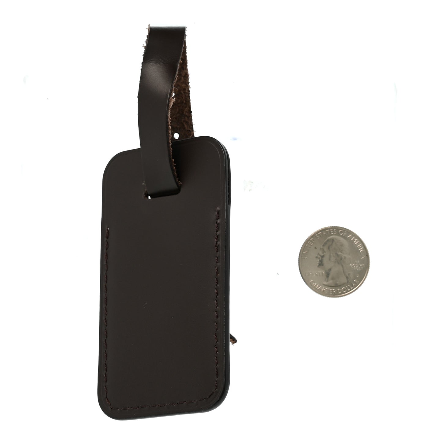Calfskin Luggage Tag Ebene