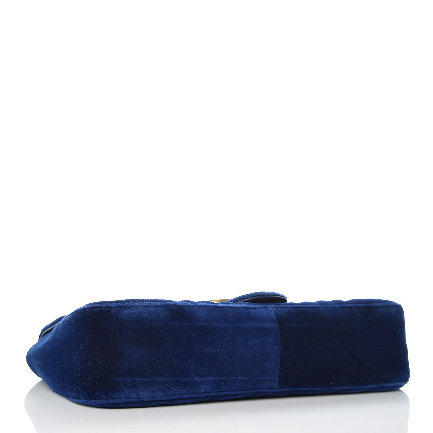 Velvet Matelasse Medium GG Marmont Shoulder Bag Cobalt Blue
