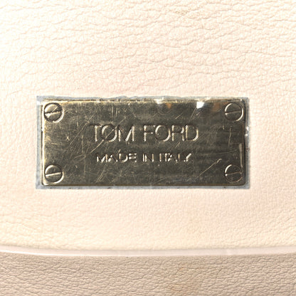 Tom Ford Calfskin Sedgwick Zip Clutch White 5 of 13