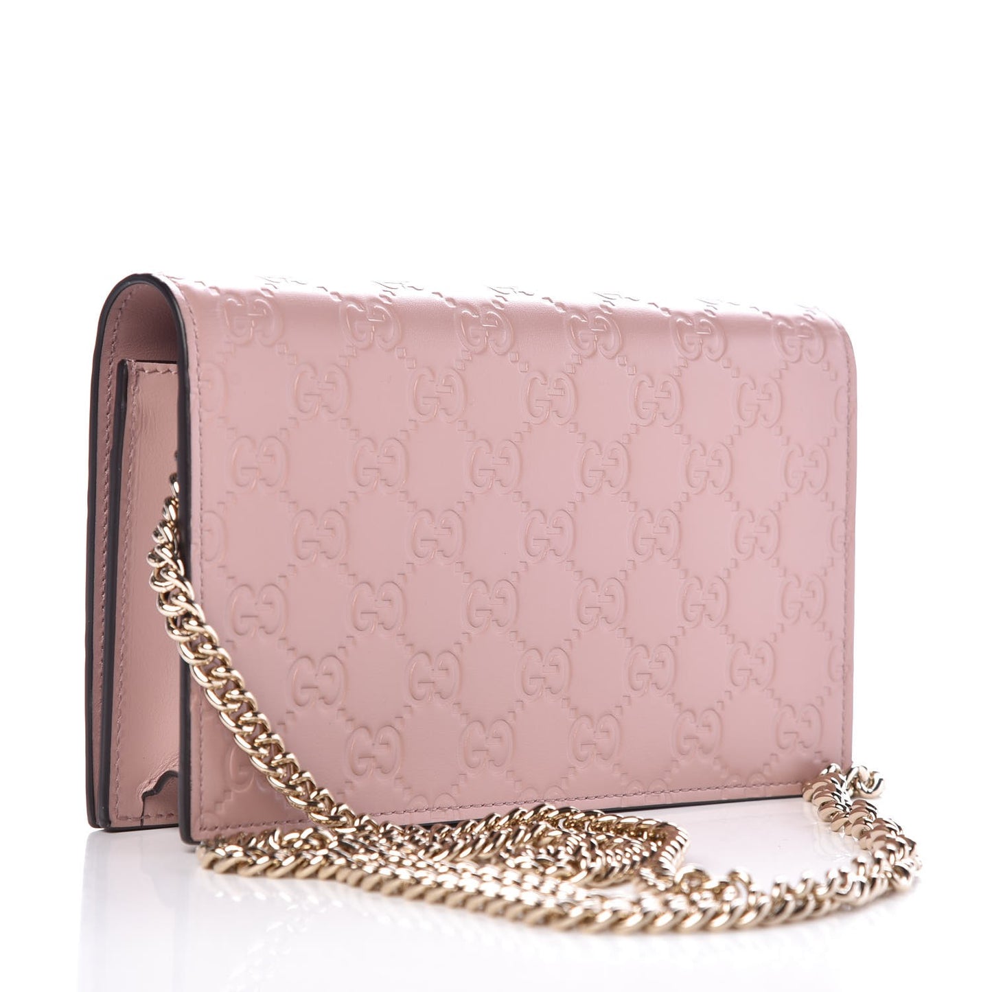 Guccissima Signature Bowy Chain Wallet Dark Cipria