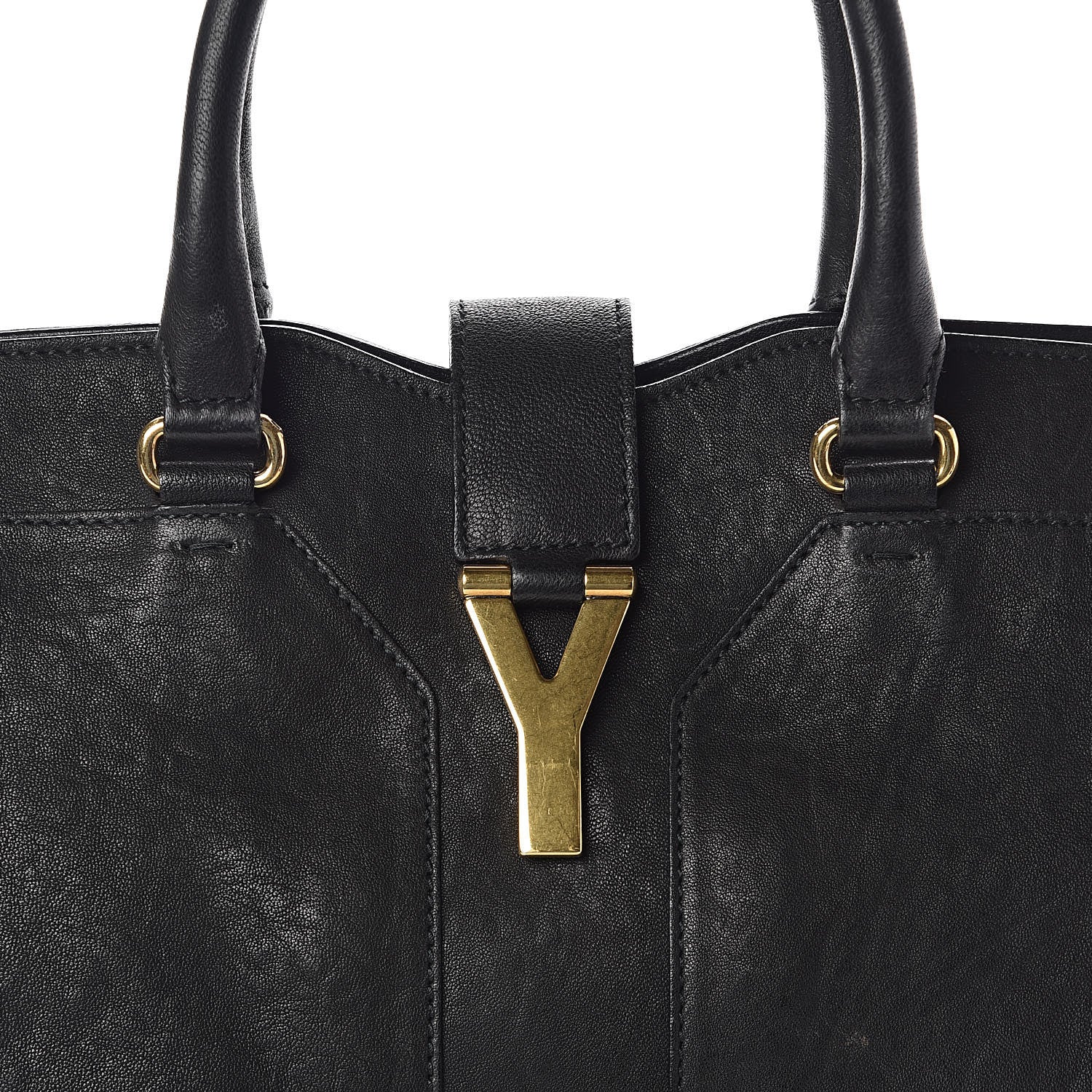 Saint Laurent Sheepskin Large Cabas ChYc Black 8 of 10