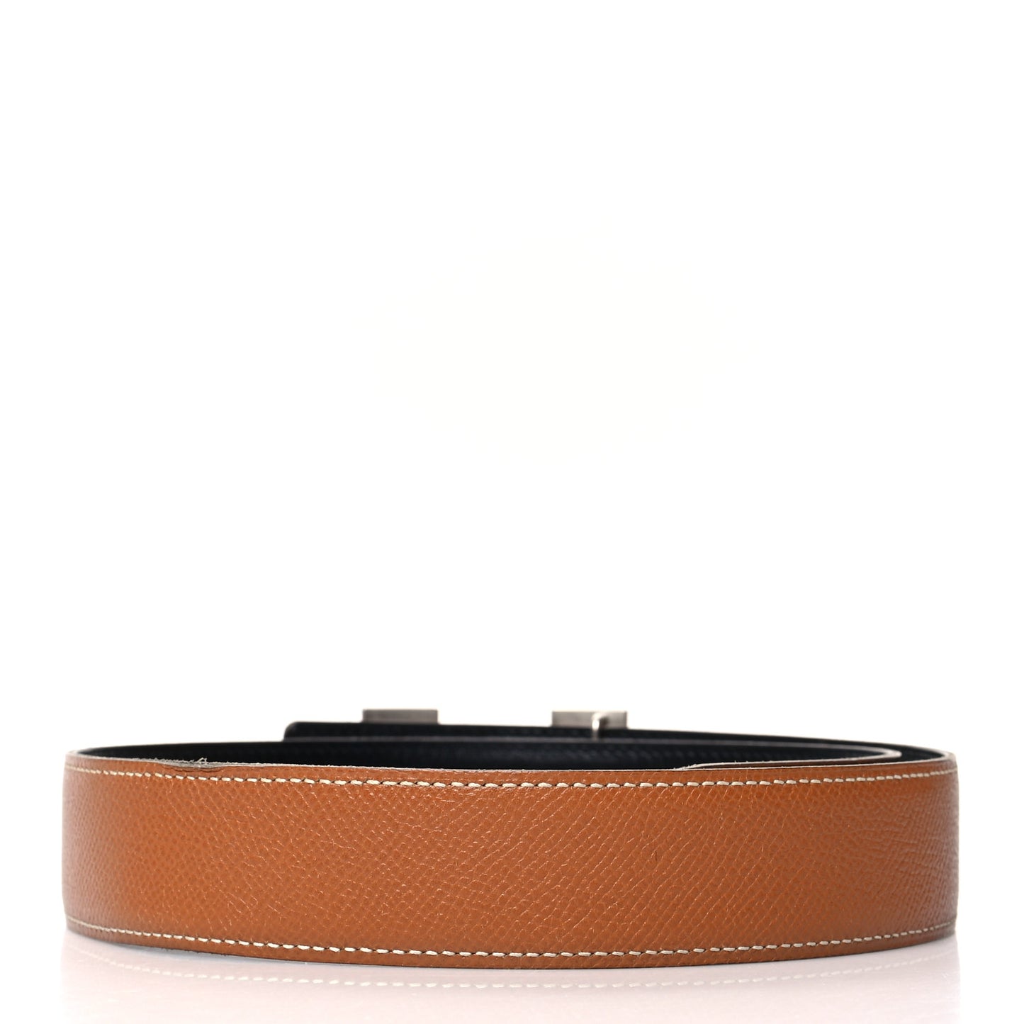 Box Courchevel 32mm H Belt 65 Black Gold