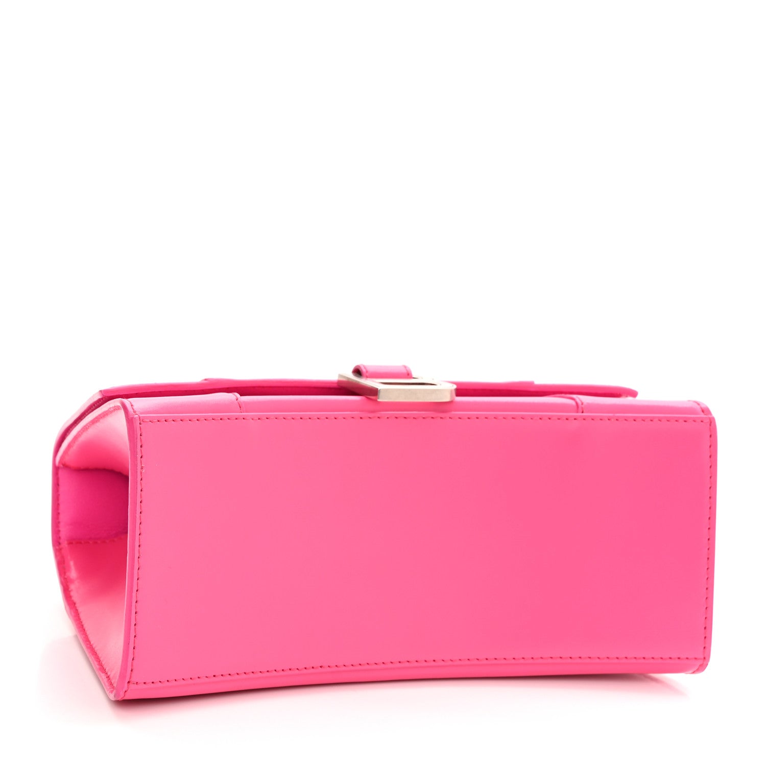 Balenciaga Shiny Box Calfskin Small Hourglass Top Handle Bag Acid Fuchsia 4 of 11