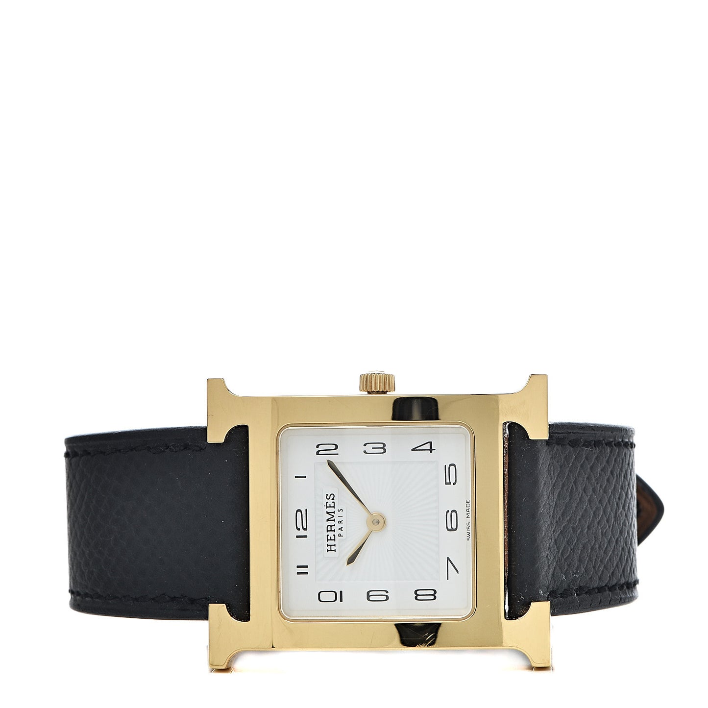 Stainless Steel Epsom 26mm Heure H Hour Quartz Watch Noir