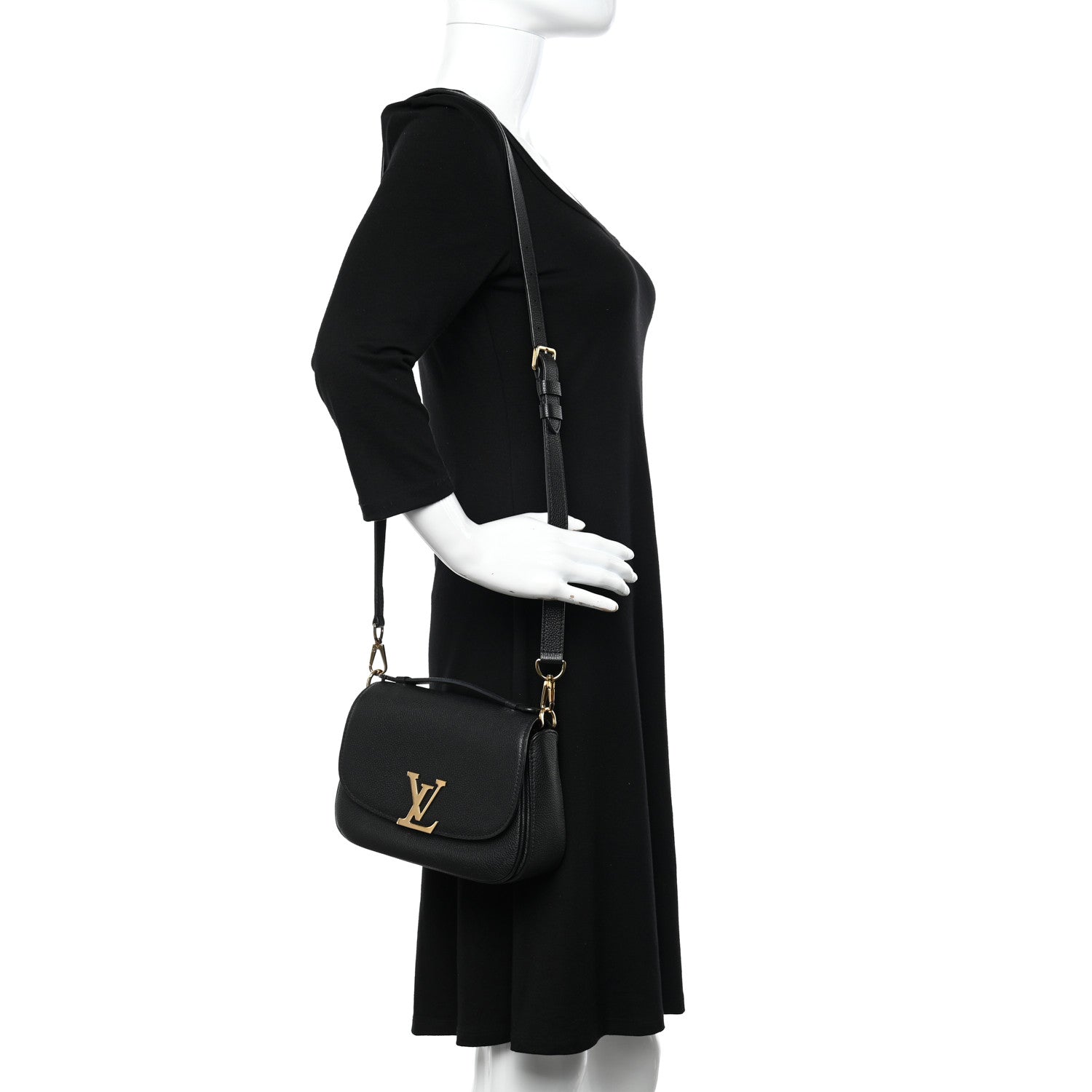 Louis Vuitton Grained Calfskin Vivienne NM Black 3 of 10