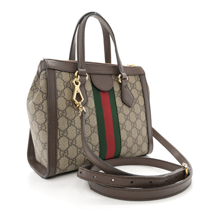 Gucci GG Supreme Monogram Small Ophidia Tote Bag Brown 3 of 13