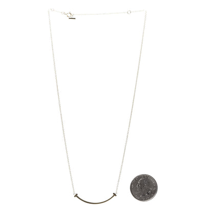 Tiffany 18K Yellow Gold Small T Smile Pendant Necklace 3 of 6