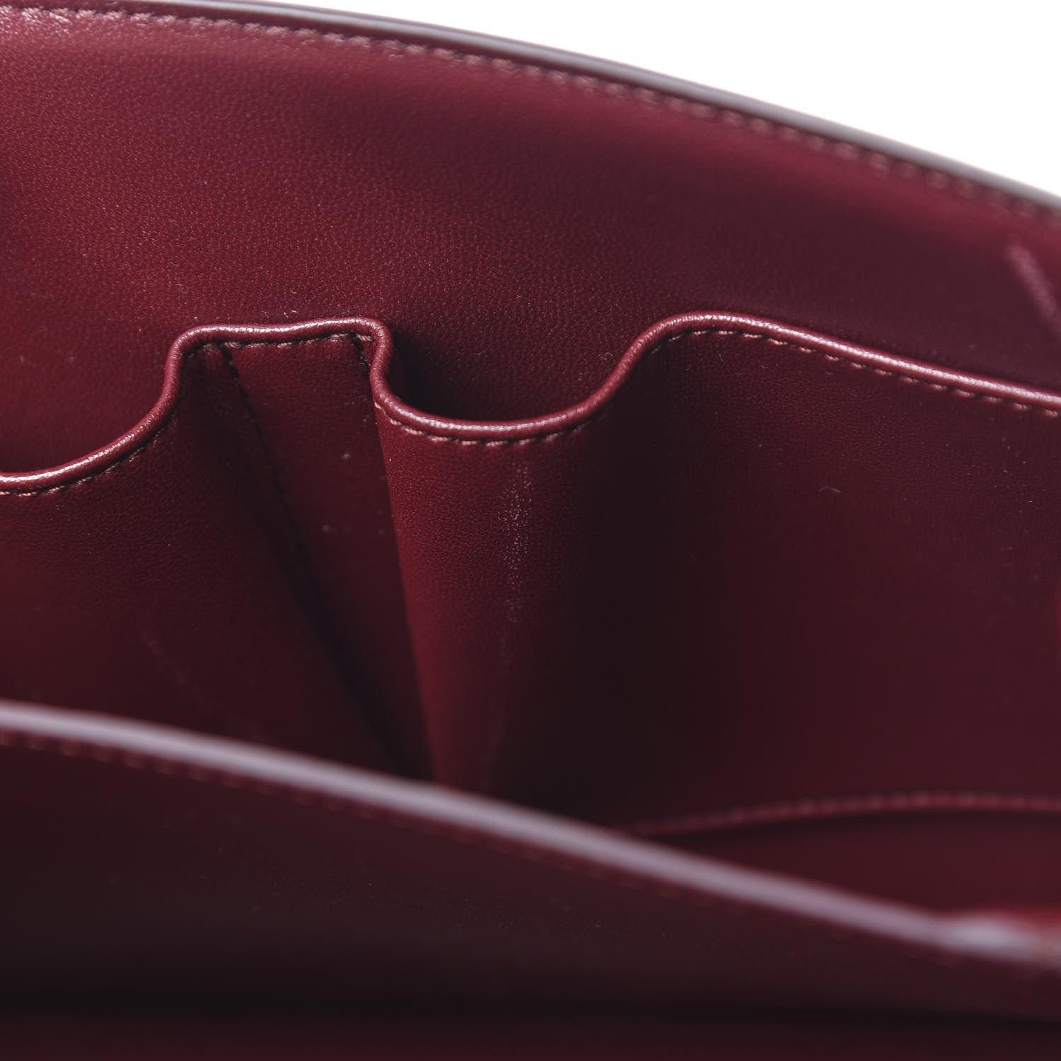 Celine Box Calfskin Medium Classic Box Flap Bag Burgundy 14 of 15
