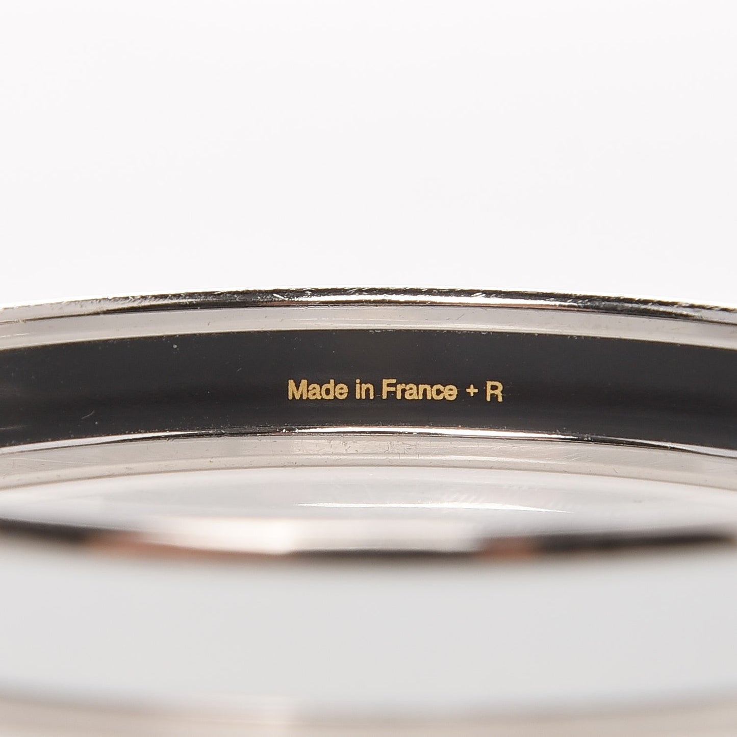 Enamel Printed Narrow Caleche Bracelet 62 White