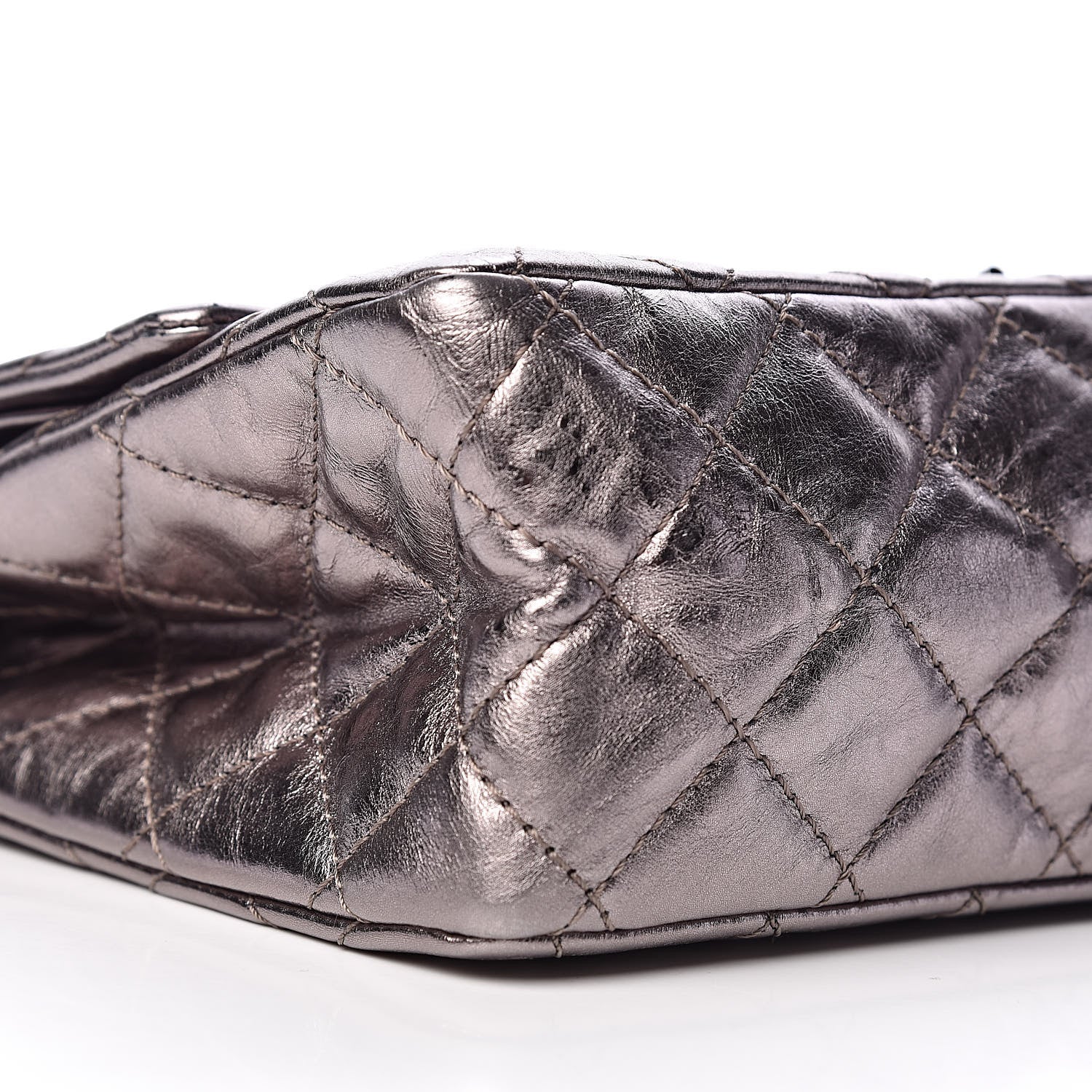 Chanel Metallic Aged Calfskin Quilted 2.55 Reissue 226 Silver 9 of 14