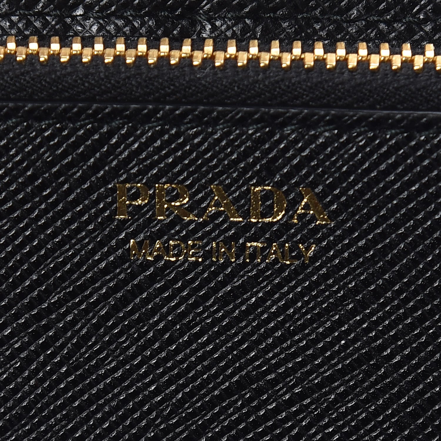 Prada Saffiano Metal Medium Wallet Black 6 of 6