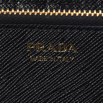 Prada Saffiano Metal Medium Wallet Black 6 of 6