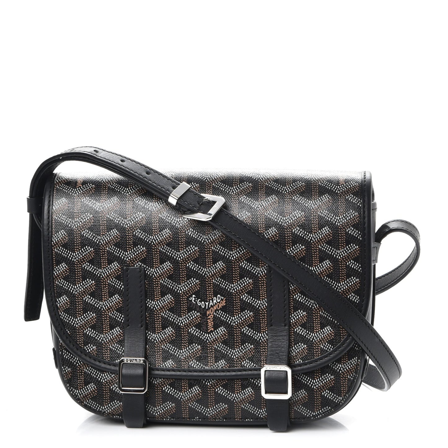 Goyardine Belvedere PM Messenger Bag Black