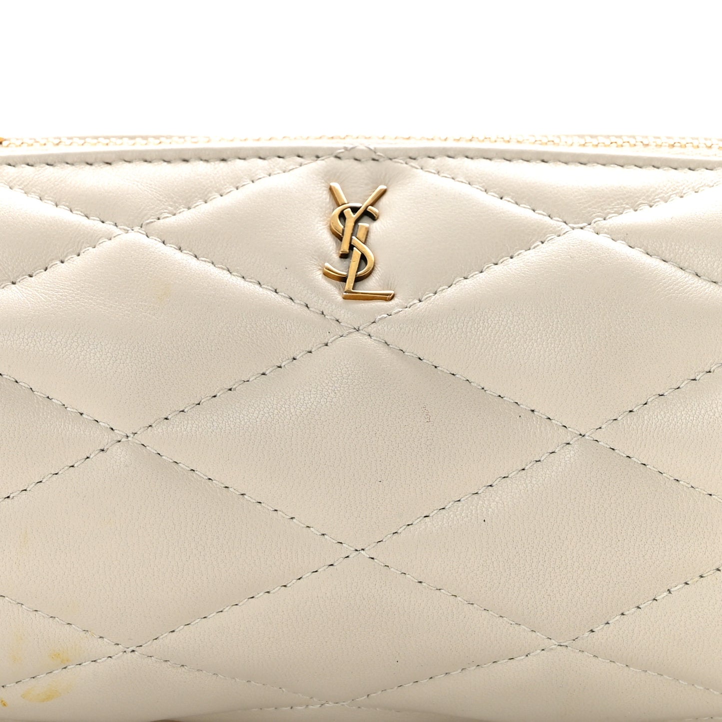 Lambskin Monogram Mini Sade Tube Bag Crema Soft