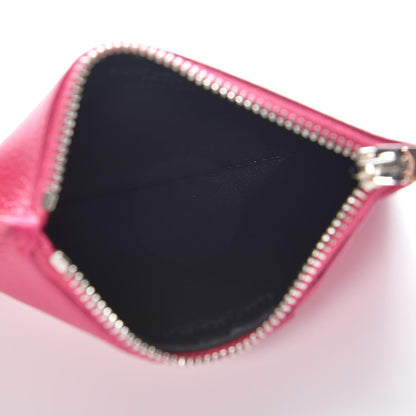 Saint Laurent Grained Calfskin 5 Fragments Zip Pouch Card Holder Bubblegum 5 of 8