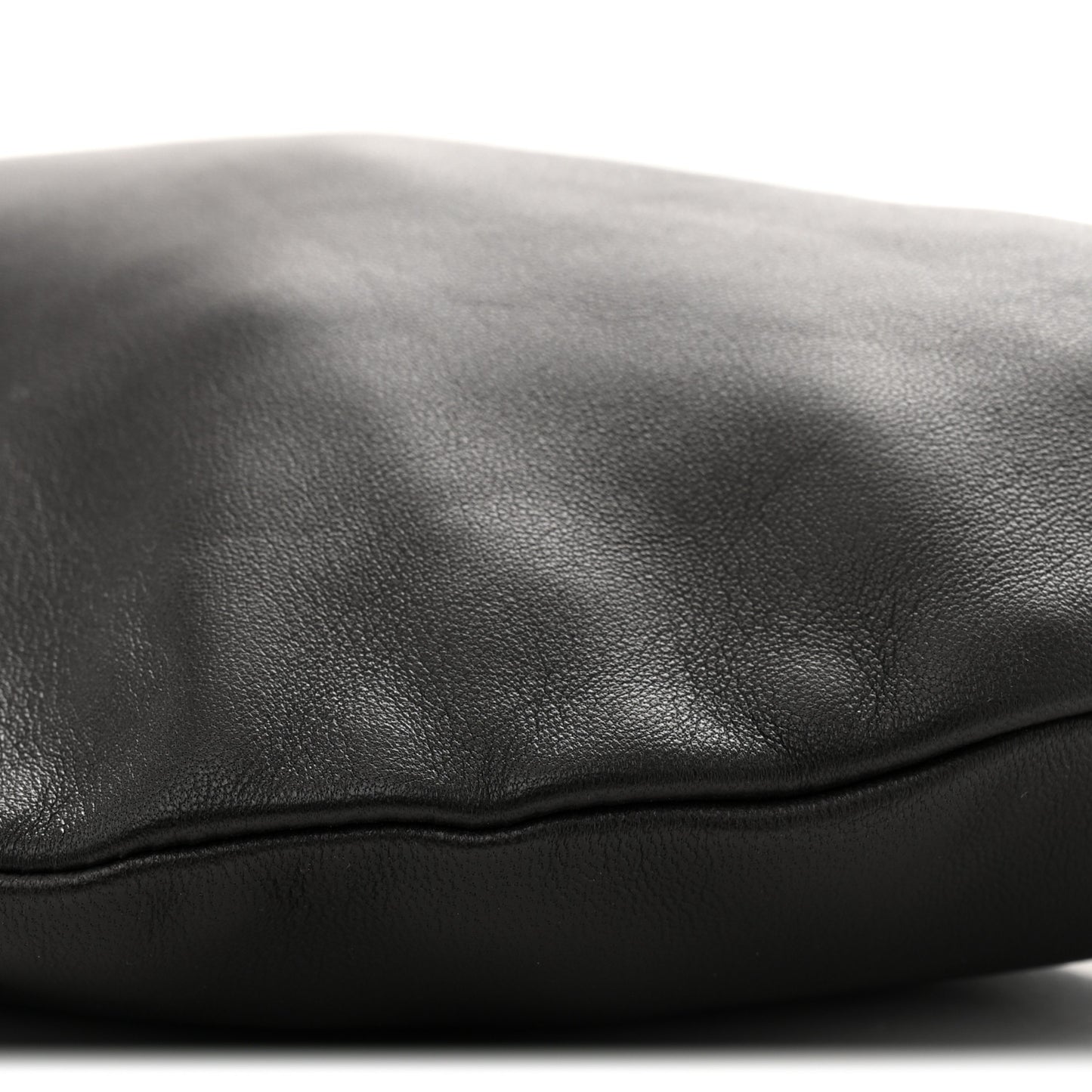 Finely Grained Calfskin Small Izzy Crescent Shoulder Bag Ebony Brown