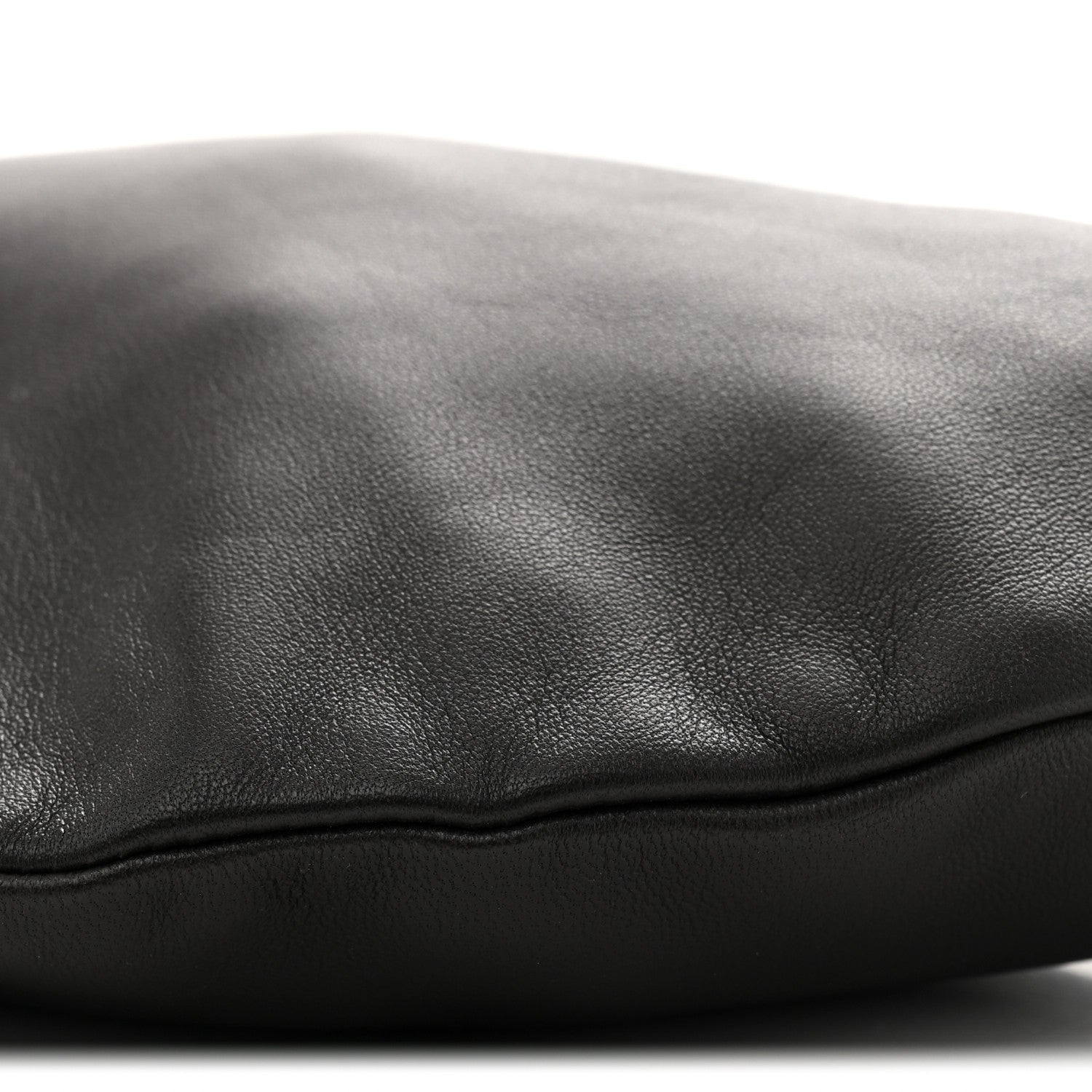 The Row Finely Grained Calfskin Small Izzy Crescent Shoulder Bag Ebony Brown 9 of 9