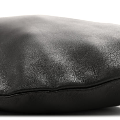 The Row Finely Grained Calfskin Small Izzy Crescent Shoulder Bag Ebony Brown 9 of 9
