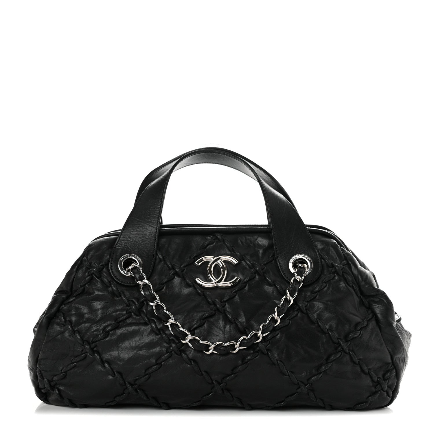 Chanel Calfskin Ultra Stitch Bowler Black 1 of 10