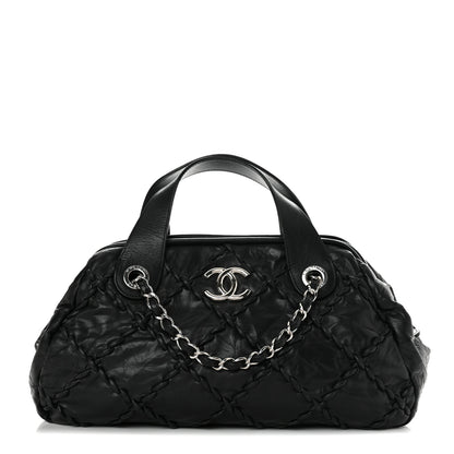 Chanel Calfskin Ultra Stitch Bowler Black 1 of 10