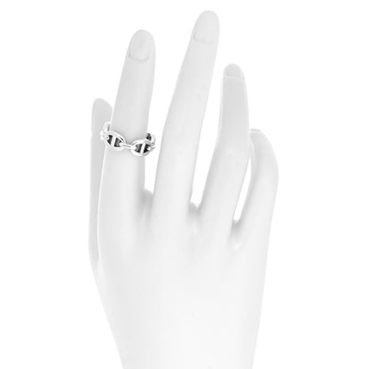 Hermes Sterling Silver PM Chaine d'Ancre Enchainee Band Ring 52 6 2 of 5
