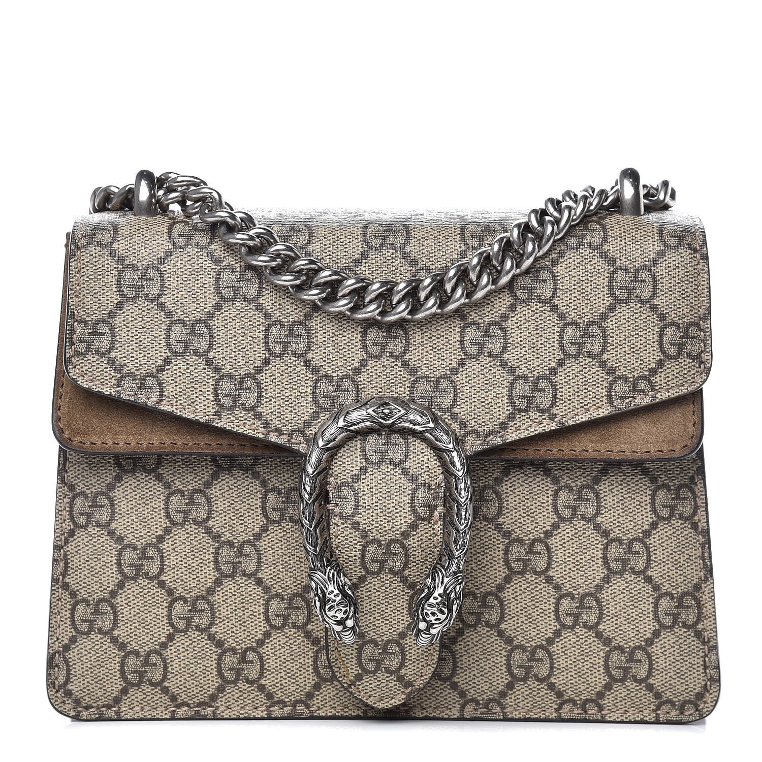 Gucci GG Supreme Monogram Mini Dionysus Shoulder Bag Taupe 1 of 13