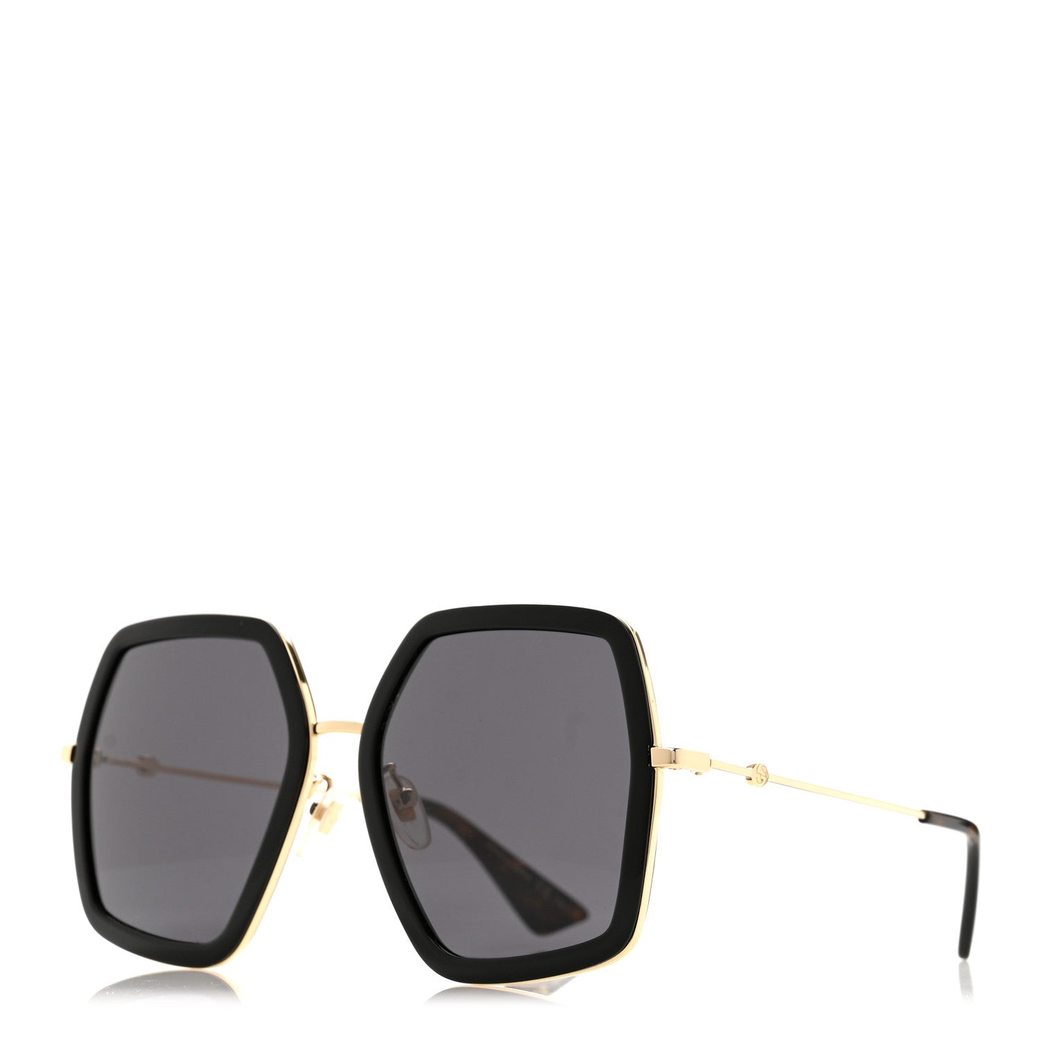 Gucci Acetate Oversize Square Frame GG0106S Sunglasses Black 1 of 7