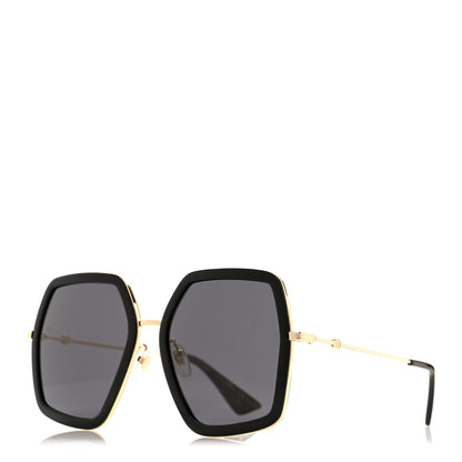 Gucci Acetate Oversize Square Frame GG0106S Sunglasses Black 1 of 7