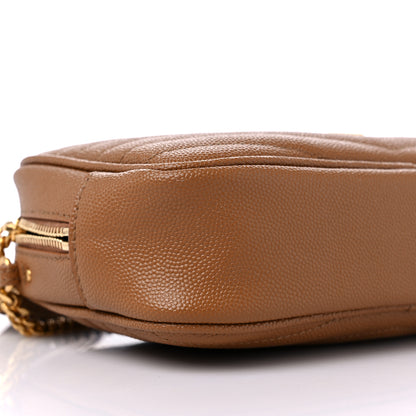 Saint Laurent Grain De Poudre Matelasse Monogram Mini Lou Camera Bag Dark Natural 8 of 11