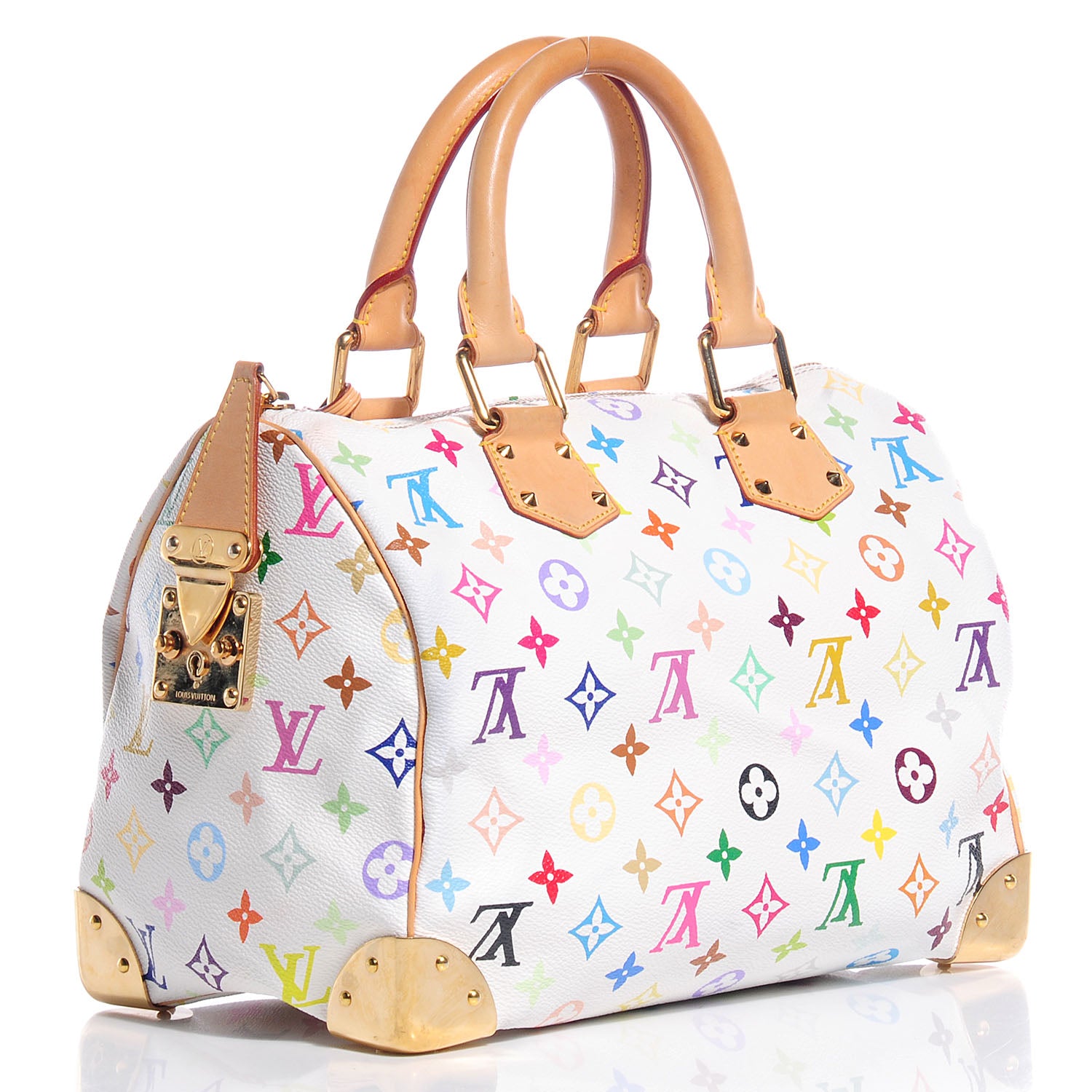 Louis Vuitton Monogram Multicolor Speedy 30 White 3 of 15