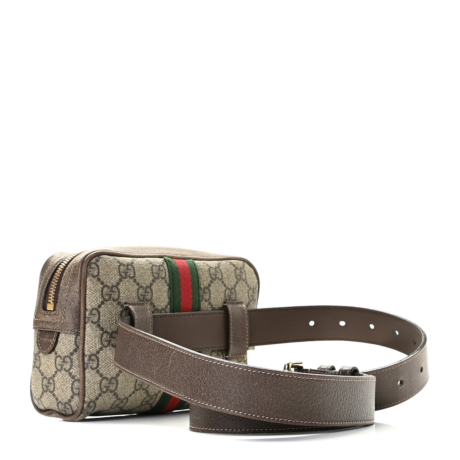 Gucci GG Supreme Monogram Web Small Ophidia Belt Bag 95 38 Dark Brown 4 of 14
