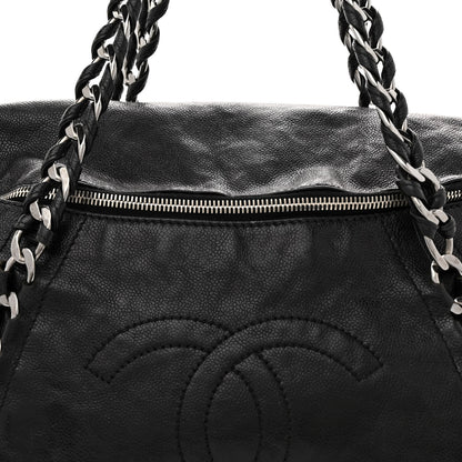 Chanel Glazed Caviar Modern Chain Tote Black 8 of 14