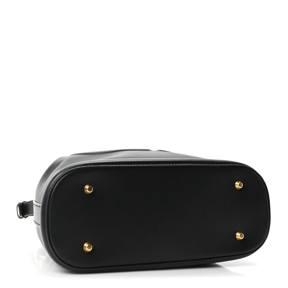 Calfskin CD Embossed Medium C'est Chain Bucket Bag Black