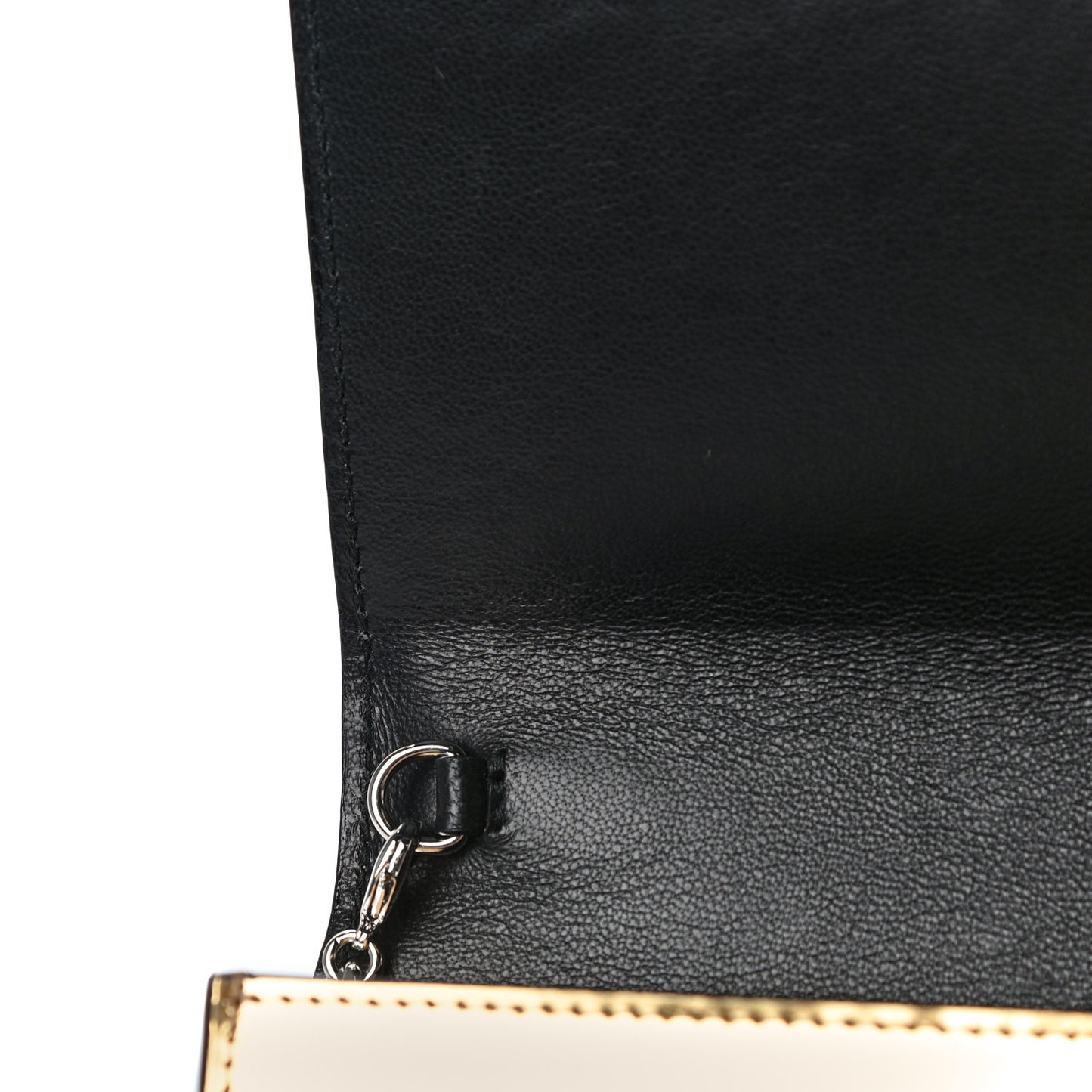 Patent Lilia Clutch Bag Gold