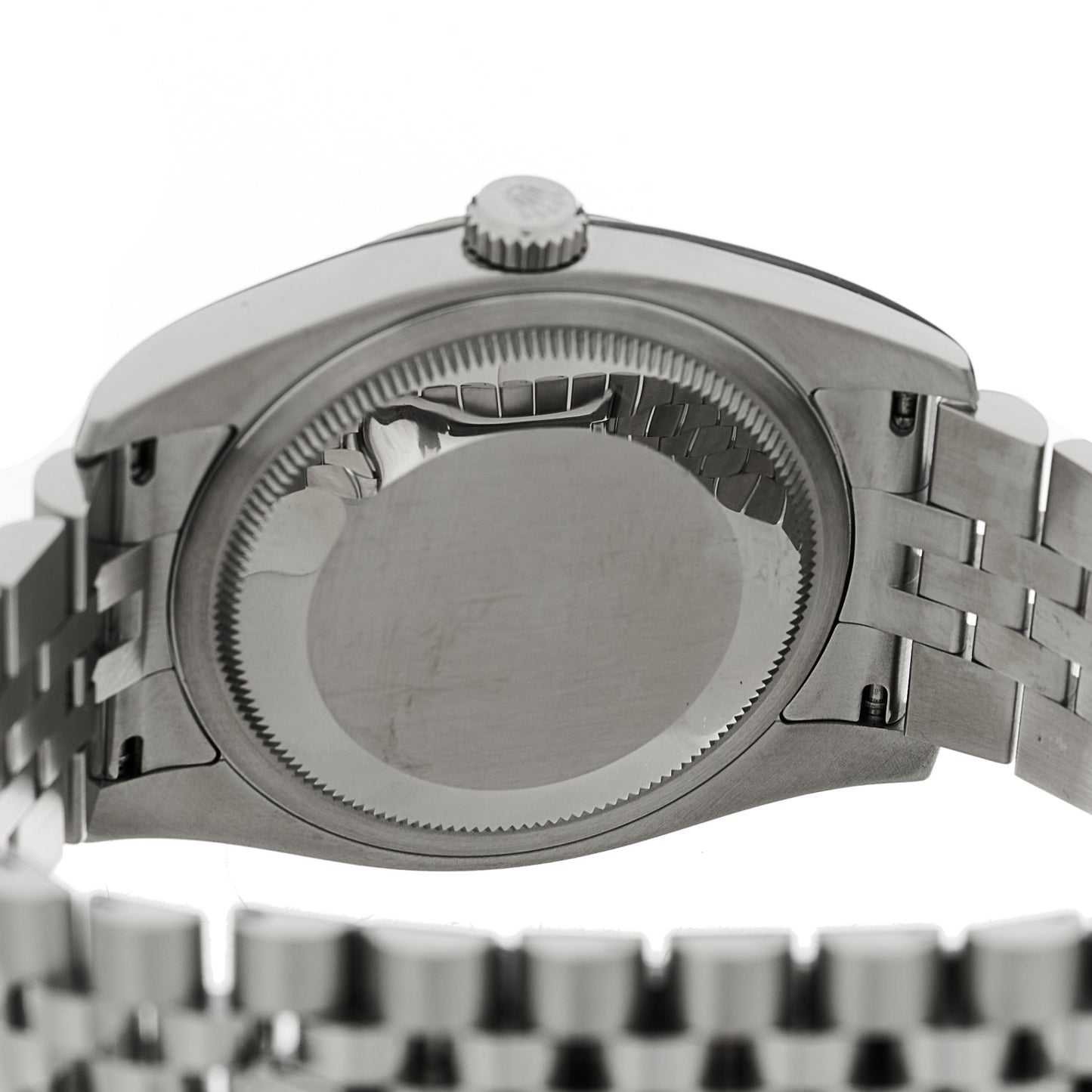 Stainless Steel 18K White Gold 36mm Oyster Perpetual Datejust Watch Black Roman 116234