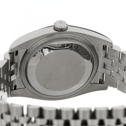 Rolex Stainless Steel 18K White Gold 36mm Oyster Perpetual Datejust Watch Black Roman 116234 4 of 5