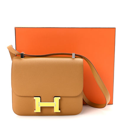 Hermes Epsom Enamel Constance 24 Sesame Lime 11 of 11