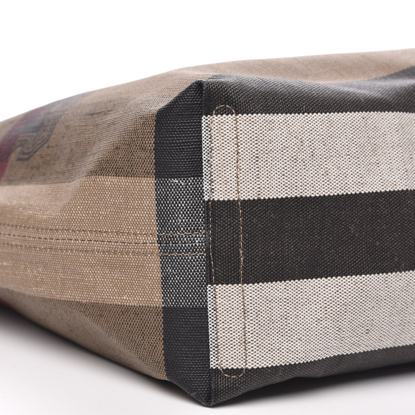 Coated Canvas Mega Check Medium Doodle Tote Black